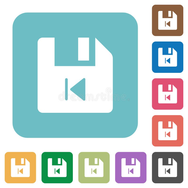 File previous rounded square flat icons stock illustration