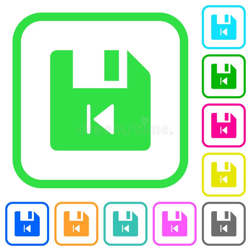File previous vivid colored flat icons vector illustration