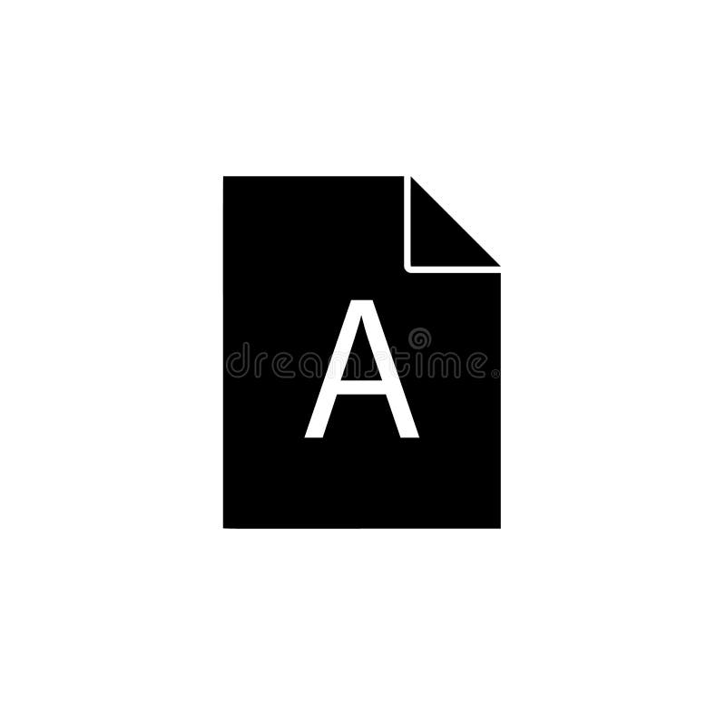 File, text icon. Simple glyph vector of text editor set icons for UI and UX, website or mobile application royalty free illustration