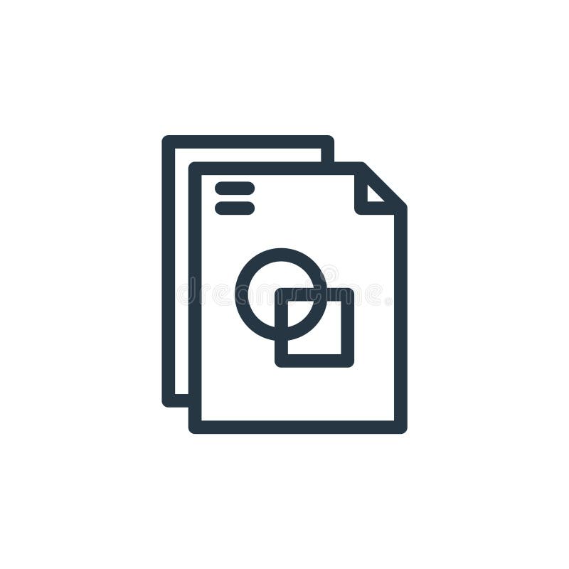 Files icon vector from designing concept. Thin line illustration of files editable stroke. files linear sign for use on web and stock illustration