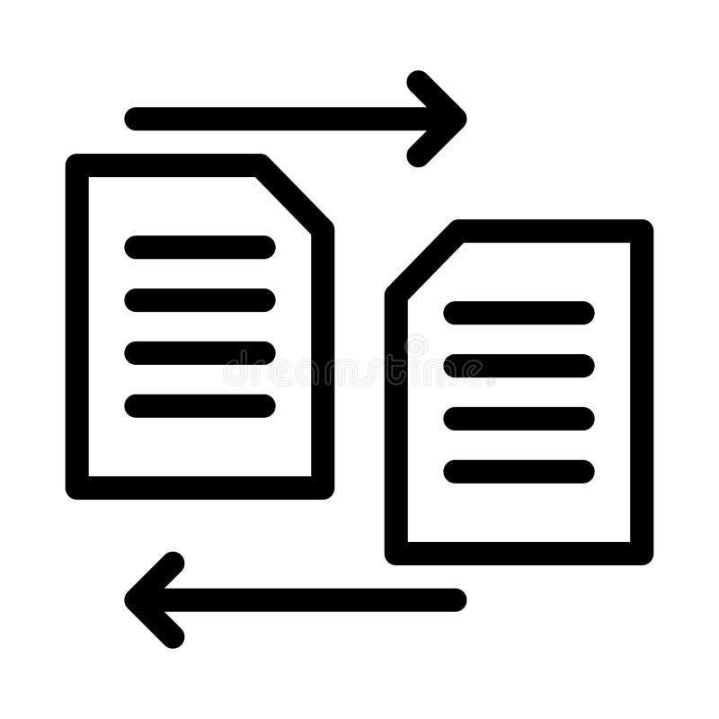 Files line Vector icon which can easily modify or edit stock illustration.