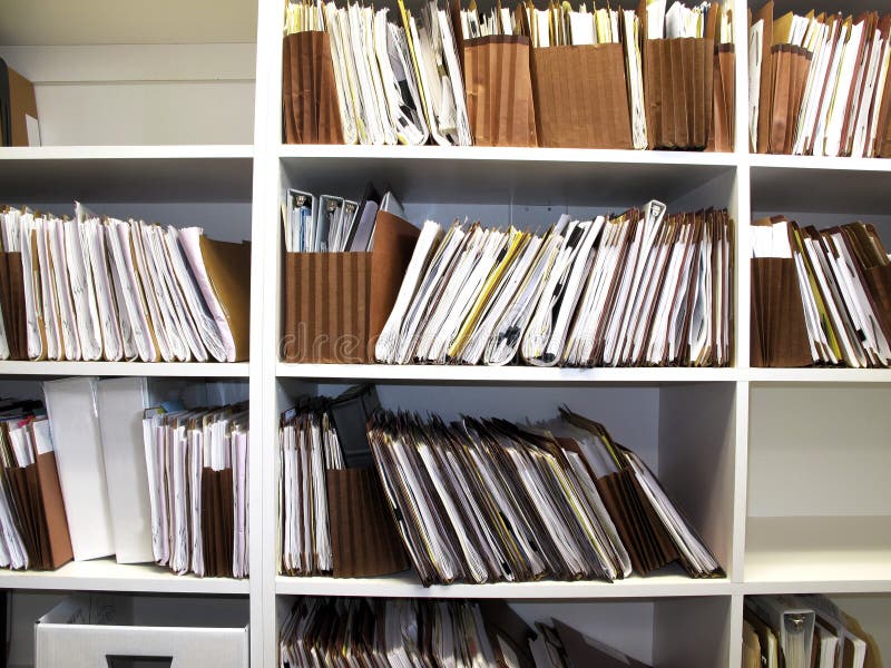 Files on Shelf stock image. Image of shelf, mess, organized - 13344959