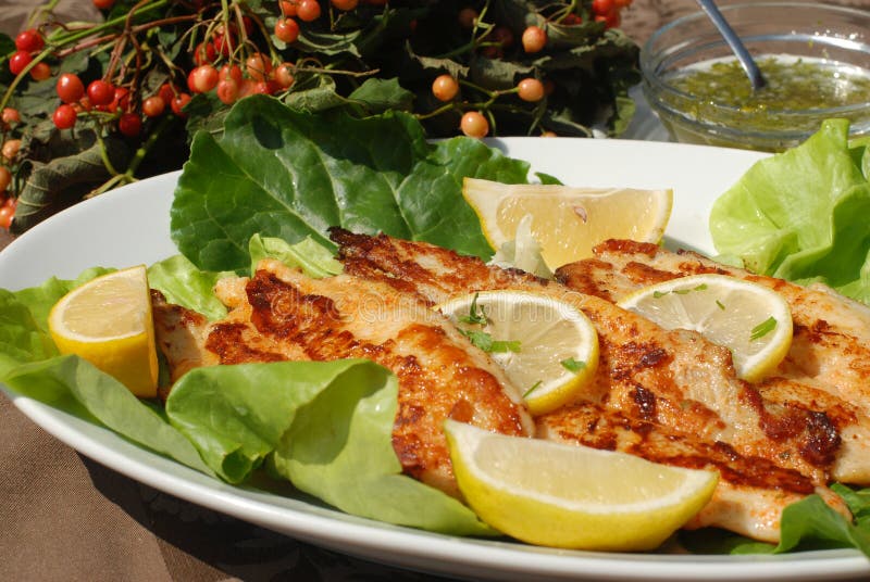 Delicious spiced catfish fillet, food concept. Delicious spiced catfish fillet, food concept