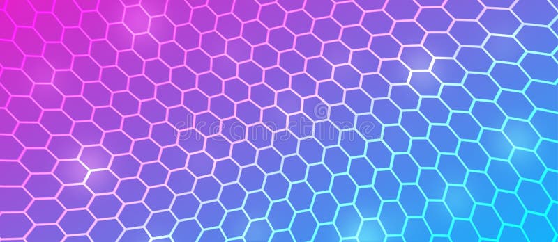 Fileu hexagonal de formă abstractă, cu fond albastru și violet roz royalty free illustration