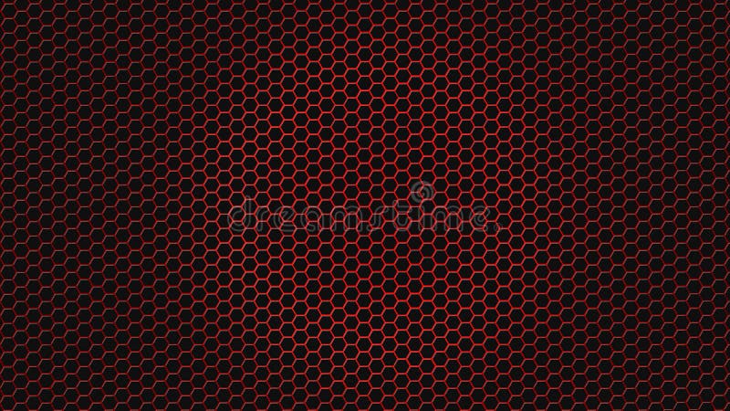Fileu metalic hexagonal strălucitor de culoare roșie, cu fond negru royalty free stock photos