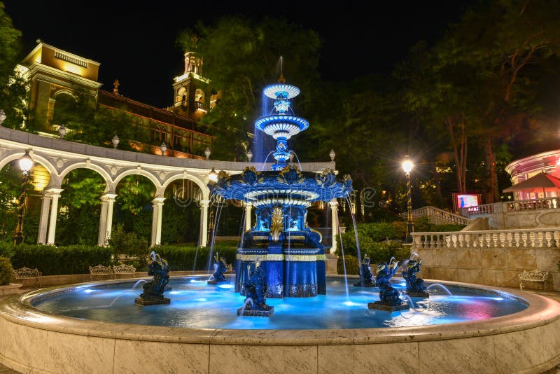 Philharmonic Fountain Park near the Old City in Baku, Azerbaijan. Philharmonic Fountain Park near the Old City in Baku, Azerbaijan