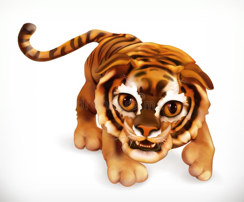 Filhote de tigre Modelo 3d