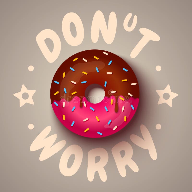 Rosquinha cor-de-rosa com chocolate ilustração stock