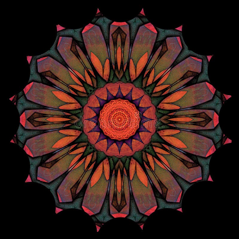 Floarea fictivă din lemn cu filigran. Design digital de artă. model fantezie abstract cu structură din lemn filigree pe negru