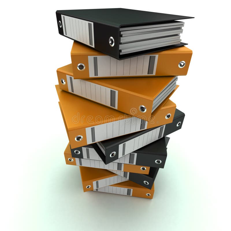 Filing, organizing archives vector illustration