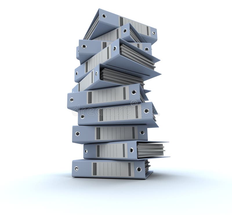 Filing, organizing archives stock photography