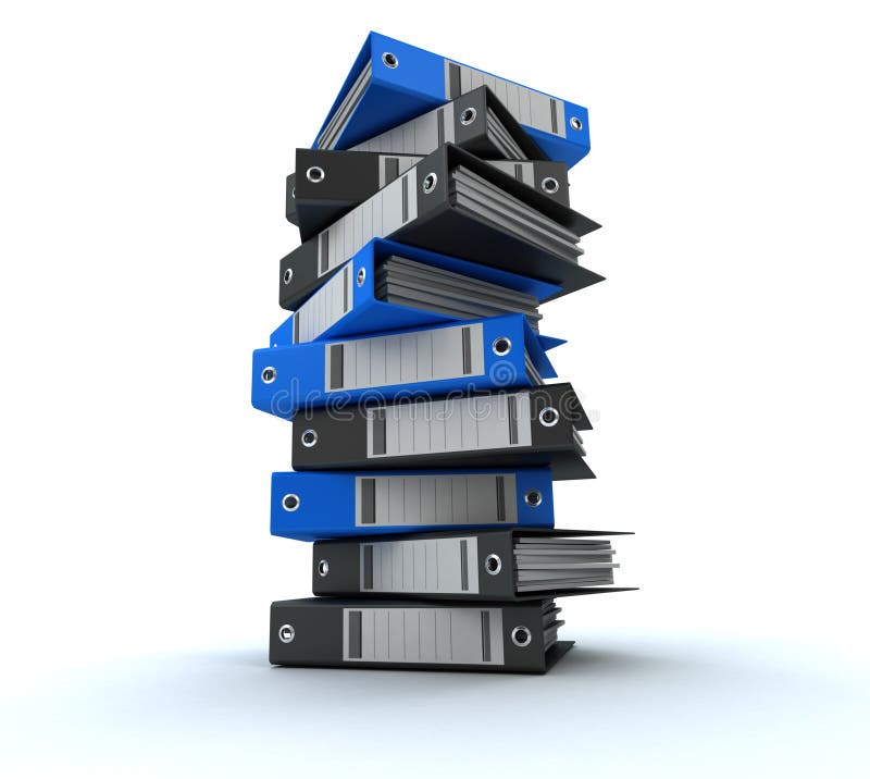 Filing, organizing archives stock images