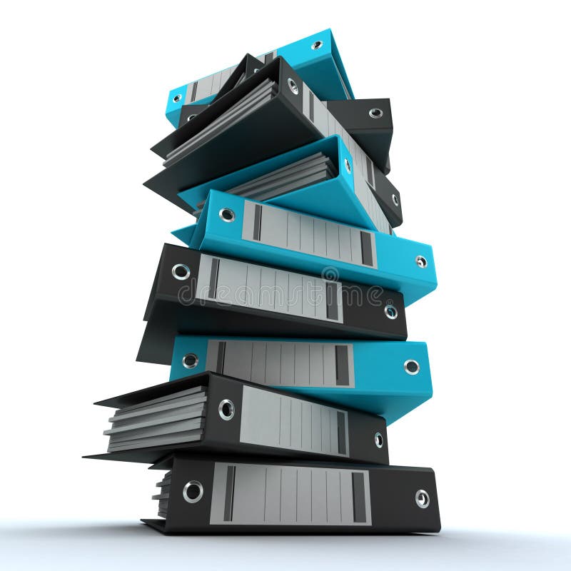 Filing, organizing archives vector illustration