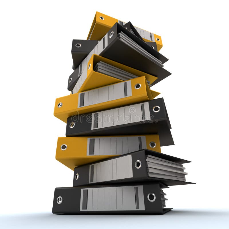 Filing, organizing archives stock illustration