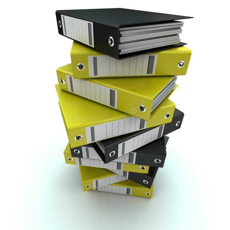 Filing, organizing archives vector illustration