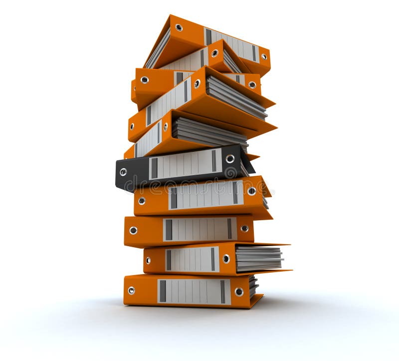Filing, organizing archives stock illustration
