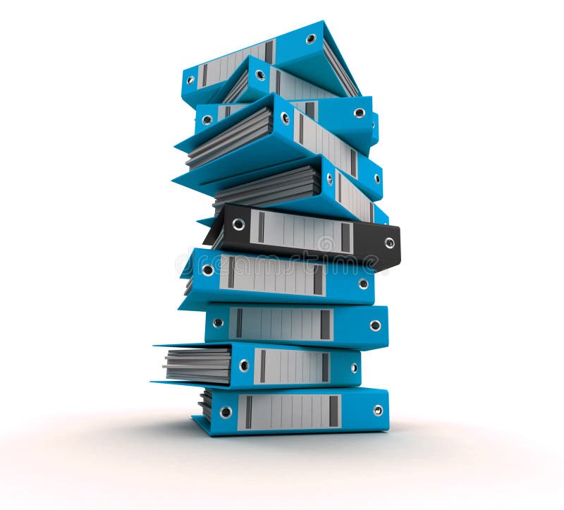 Filing, organizing archives stock illustration