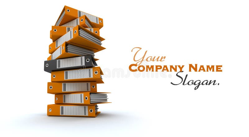 Filing, organizing archives stock illustration