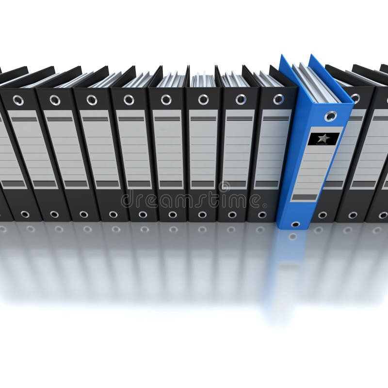 Filing and organizing information royalty free illustration