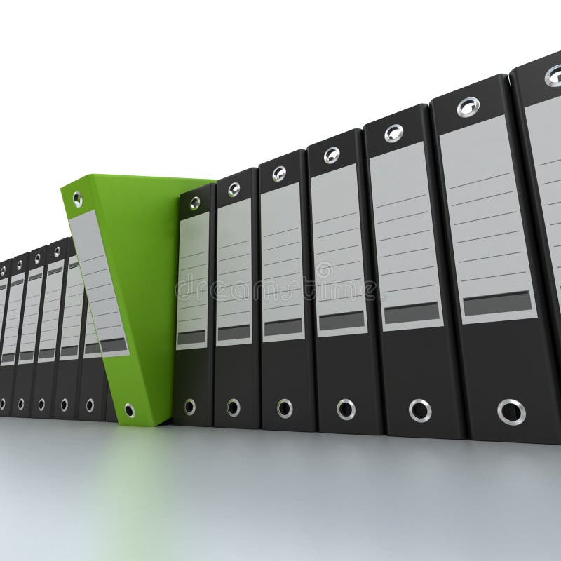 Filing and organizing information vector illustration