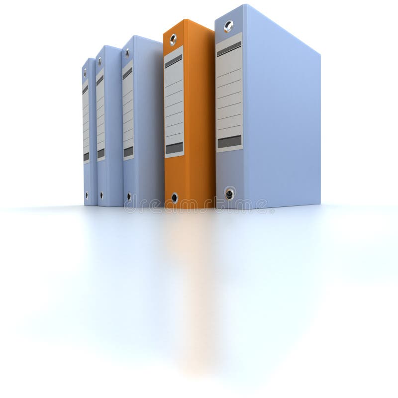 Filing and organizing information blue stock illustration