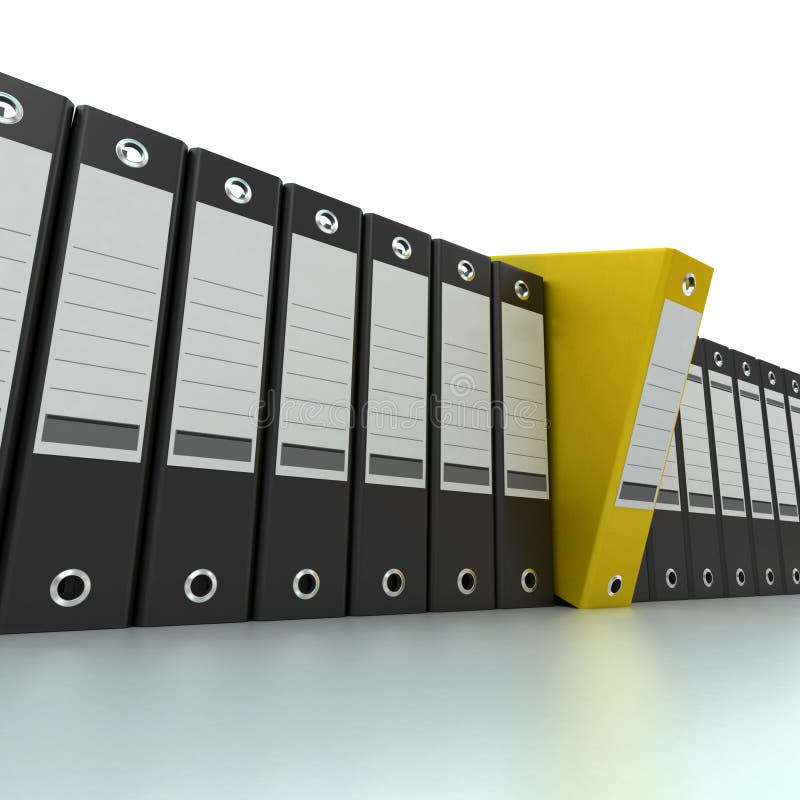 Filing and organizing information vector illustration