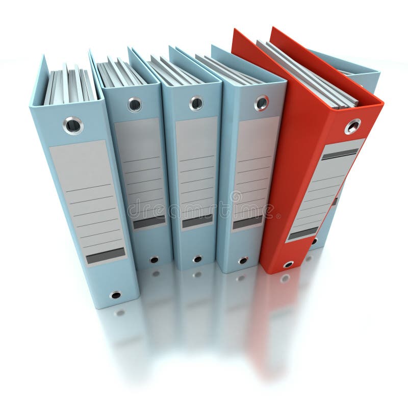 Filing and organizing information royalty free illustration