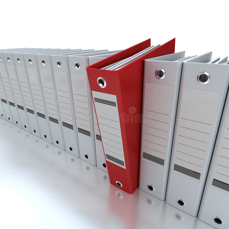 Filing and organizing information stock photo