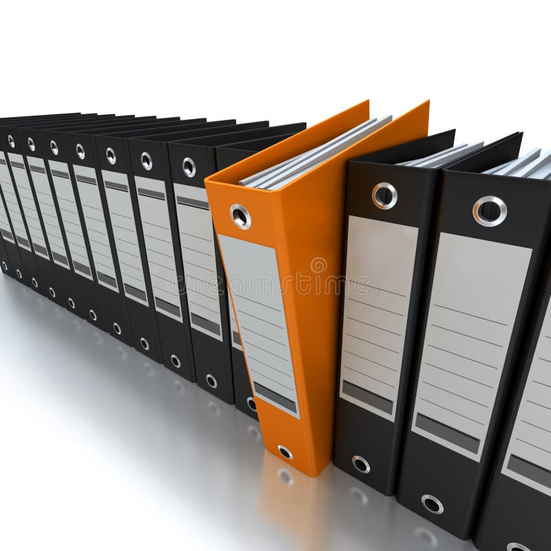 Filing and organizing information vector illustration