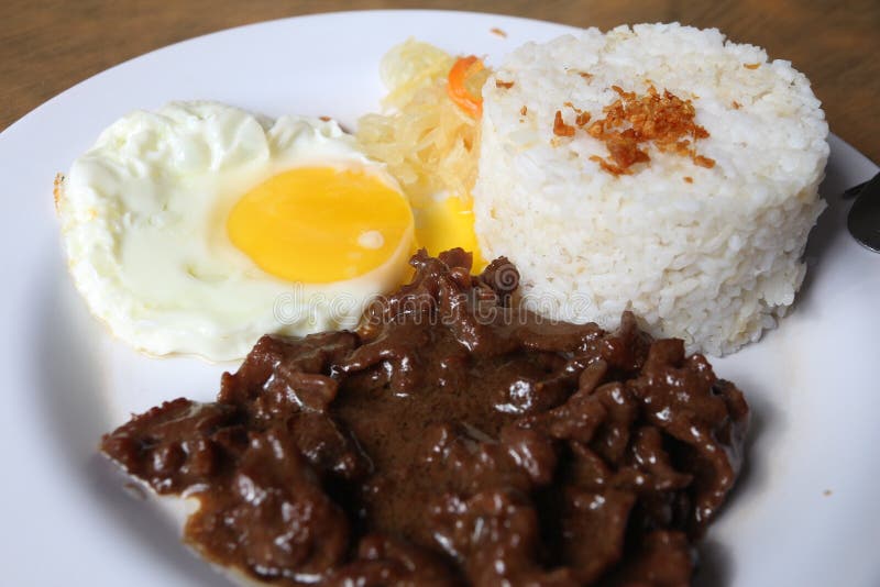 Filipino Silog Breakfast With Garlic Fried Rice, Longsilog