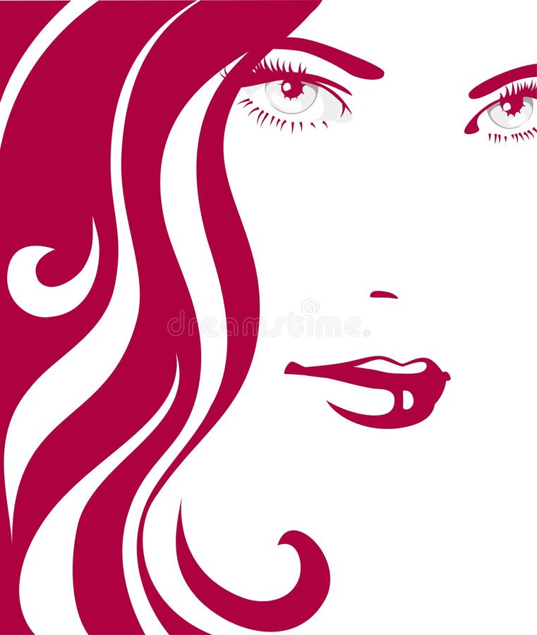 Fille avec le cheveu rouge illustration libre de droits Fille avec le cheveu rouge illustration libre de droits