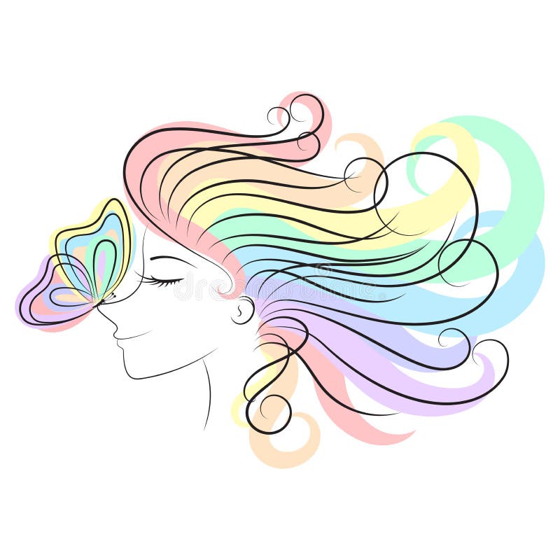 Chat Et Papillon Sur Le Nez Illustration De Vecteur Illustration Du Chaton Domestique