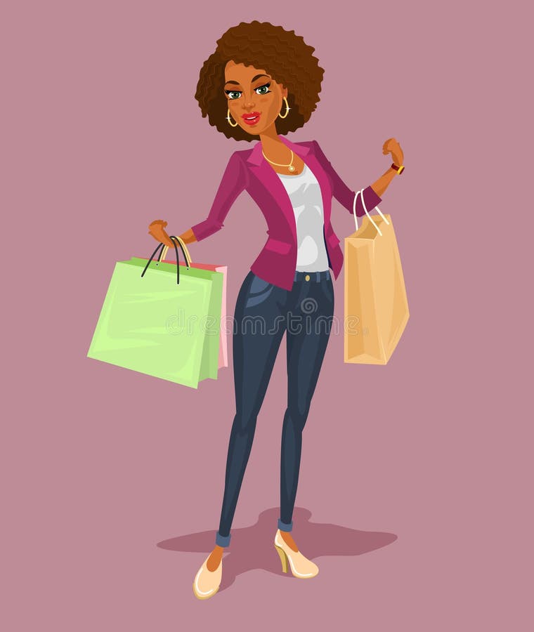 Fille-client de sourire de vecteur illustration de vecteur Fille-client de sourire de vecteur illustration de vecteur