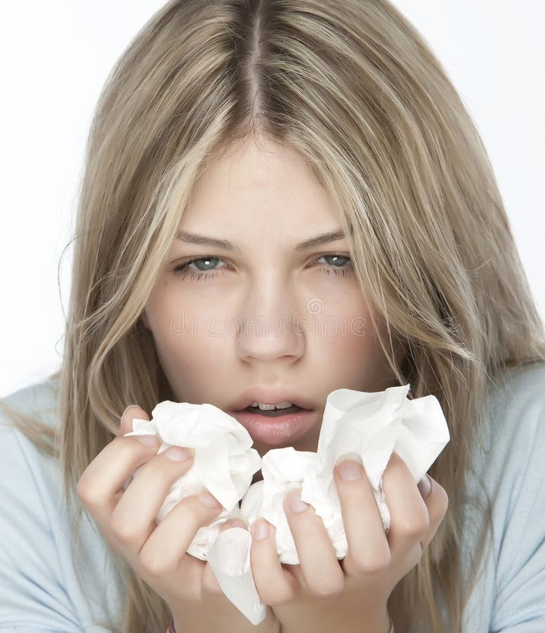 fille d'allergies image libre de droits fille d'allergies image libre de droits