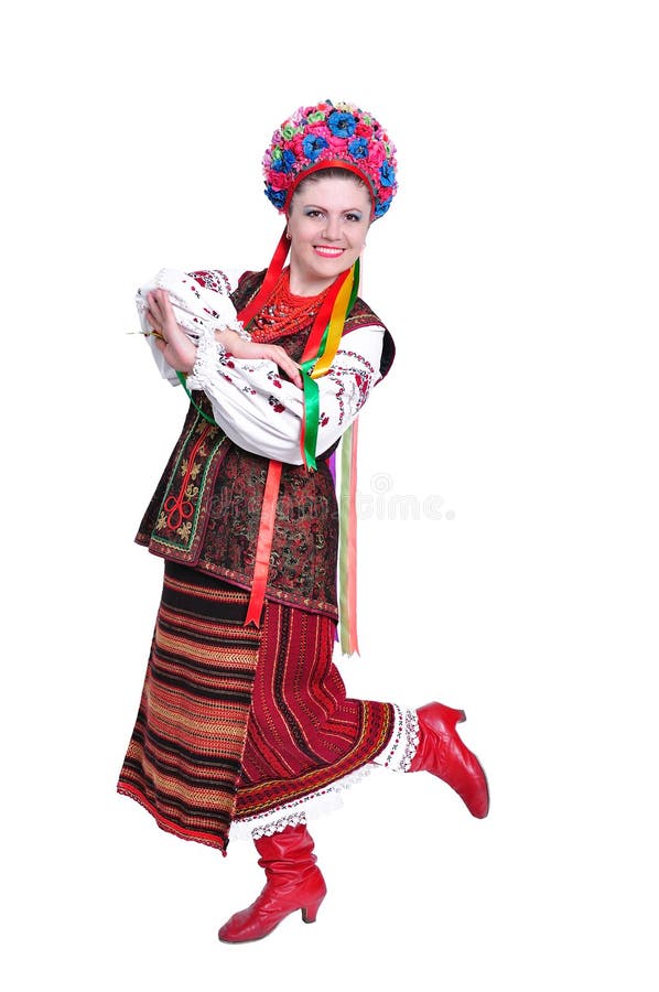 Fille dans le costume (russe) ukrainien national photo libre de droits Fille dans le costume (russe) ukrainien national photo libre de droits