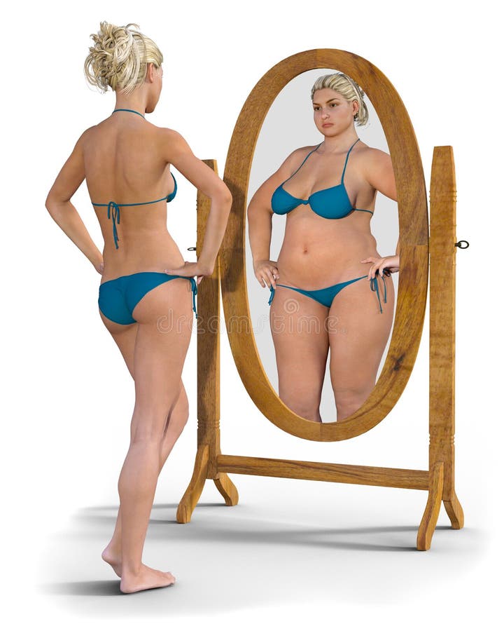 Fille dans le miroir photo libre de droits Fille dans le miroir photo libre de droits