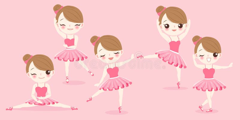 Fille de ballerine de bande dessinée illustration libre de droits Fille de ballerine de bande dessinée illustration libre de droits