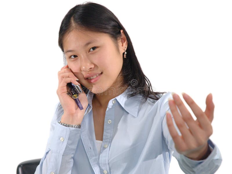 Fille de CelPhone image stock Fille de CelPhone image stock