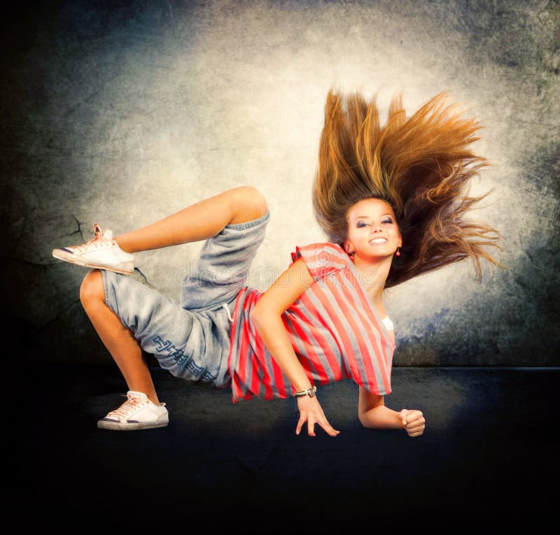 Fille de danse de Hip-Hop photo libre de droits Fille de danse de Hip-Hop photo libre de droits