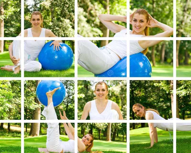 Fille de forme physique extérieure photo stock Fille de forme physique extérieure photo stock