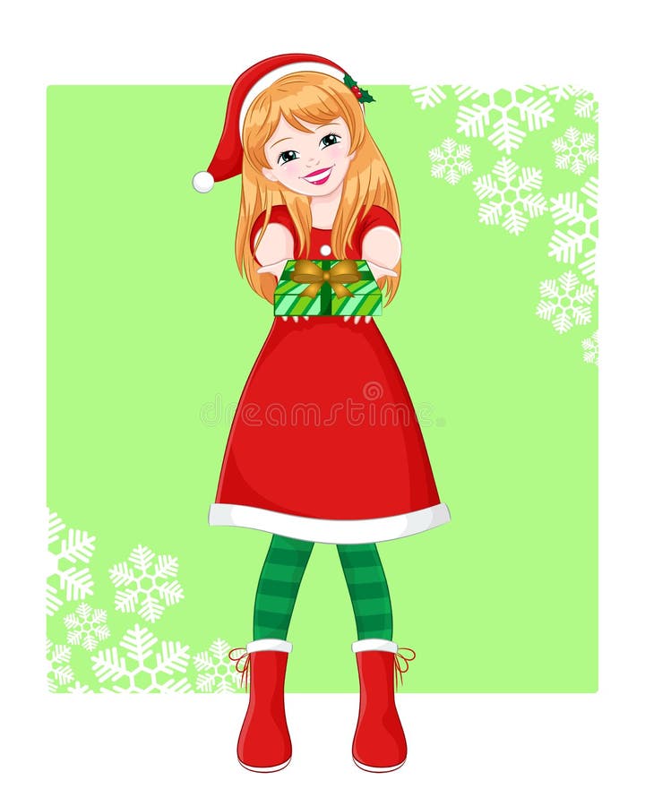 Fille de Noël illustration de vecteur Fille de Noël illustration de vecteur