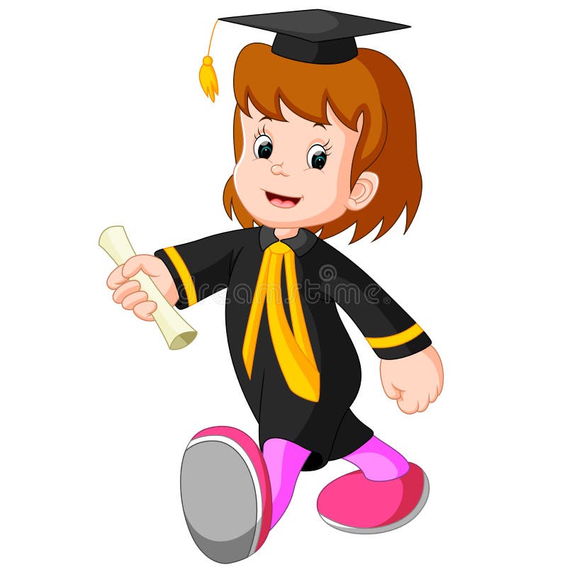 Fille heureuse après obtention du diplôme illustration libre de droits Fille heureuse après obtention du diplôme illustration libre de droits