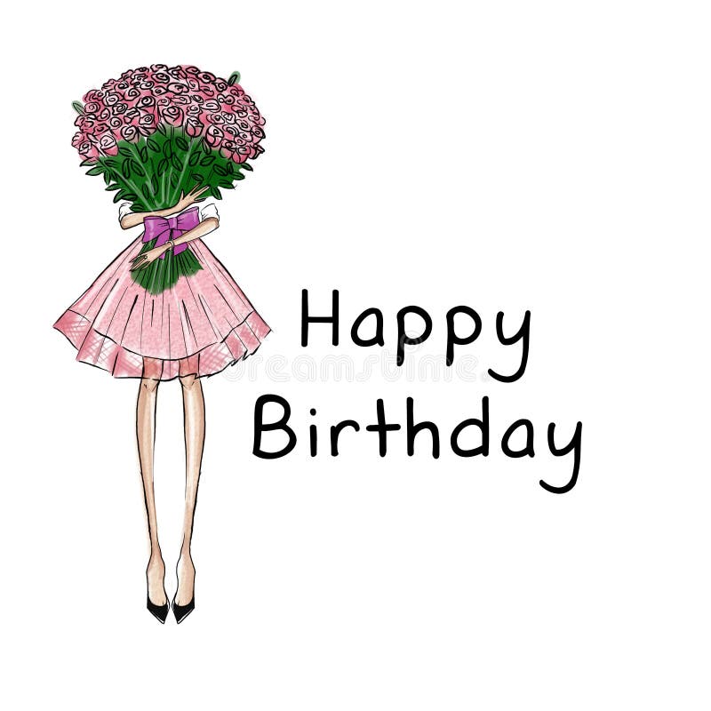 Fille Tenant Le Bouquet De Roses Avec Le Fond Des Textes Joyeux Anniversaire Illustration Stock Illustration Du Anniversaire Fille Fille Tenant Le Bouquet De Roses Avec Le Fond Des Textes Joyeux Anniversaire Illustration Stock Illustration Du Anniversaire Fille
