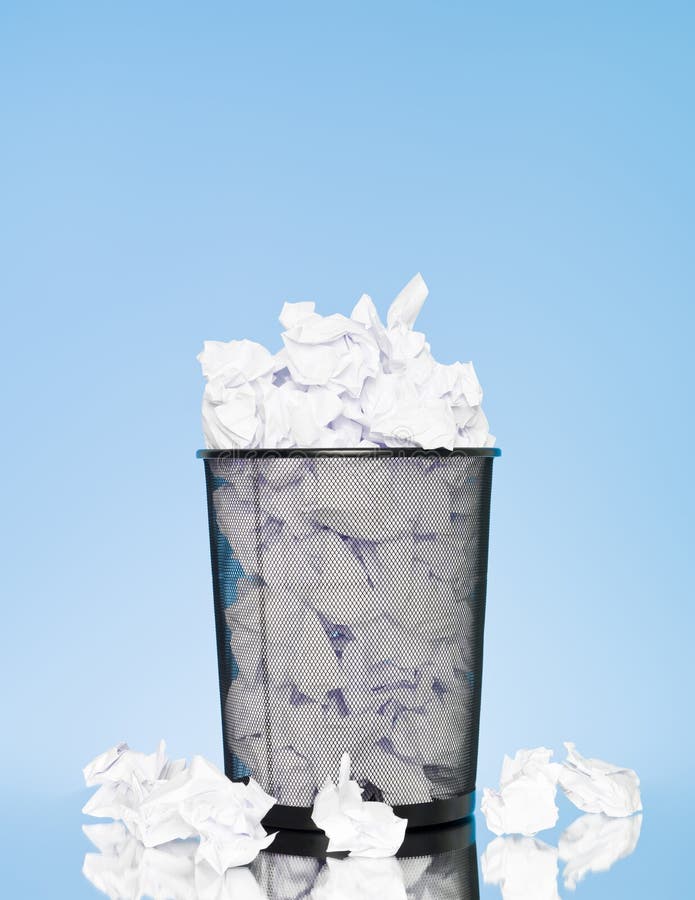 Wastebasket stock photo. Image of paper, crumpled, effort 2323450