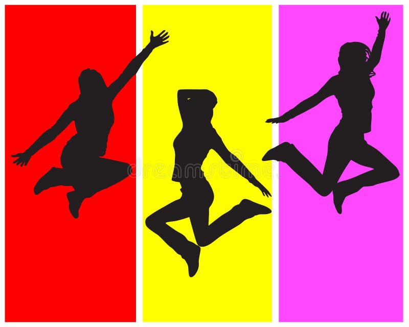 Filles branchantes illustration libre de droits Filles branchantes illustration libre de droits