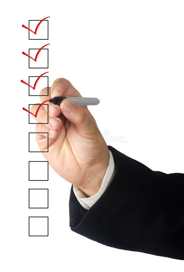 Filling checklist