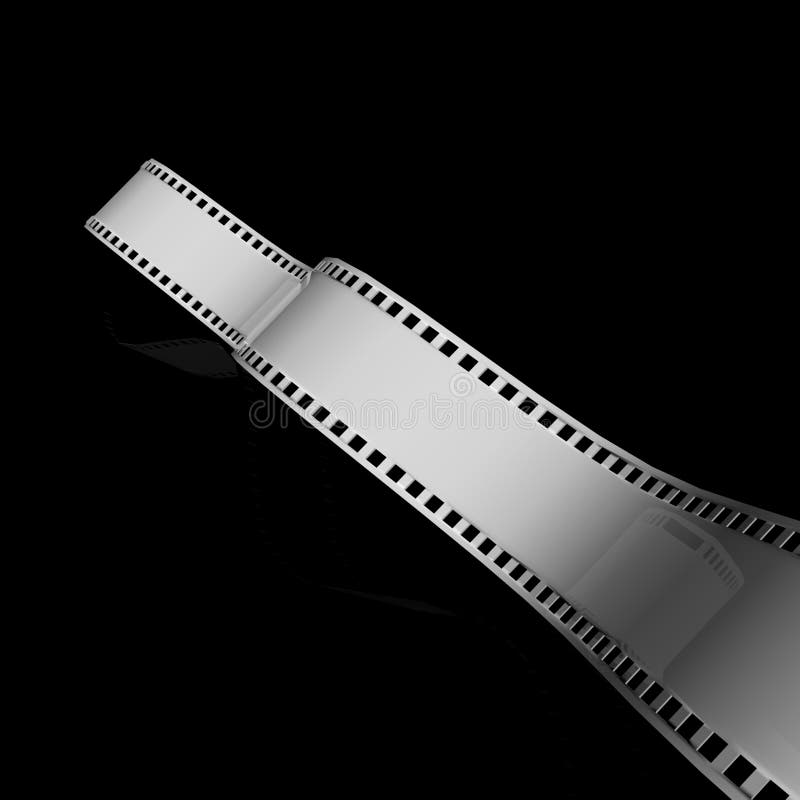 3d white Film strip with light effect. 3d white Film strip with light effect.