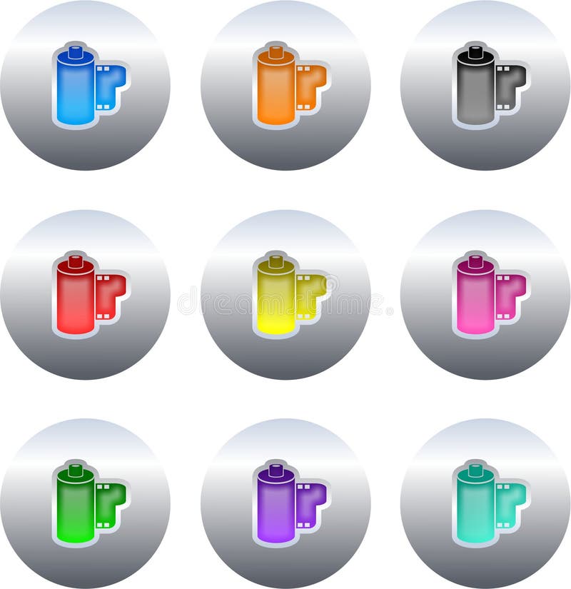Film buttons royalty free illustration