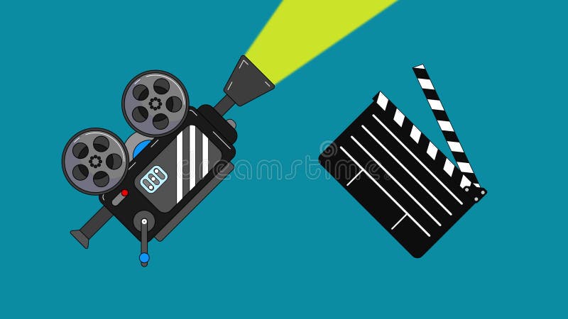 Movie Projector Animation Loop (HD), Stock Video
