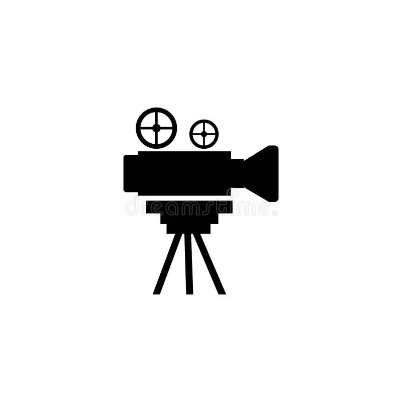 Film and Camera Icon Logo, Vector Design Illustration Stock Vector